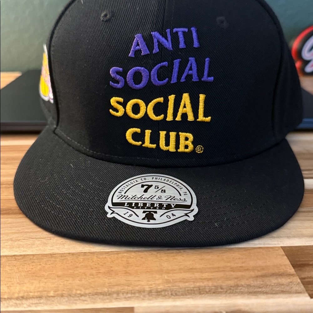 Anti Social Social Club x Mitchell & Ness x LA Lakers brand new fitted hat